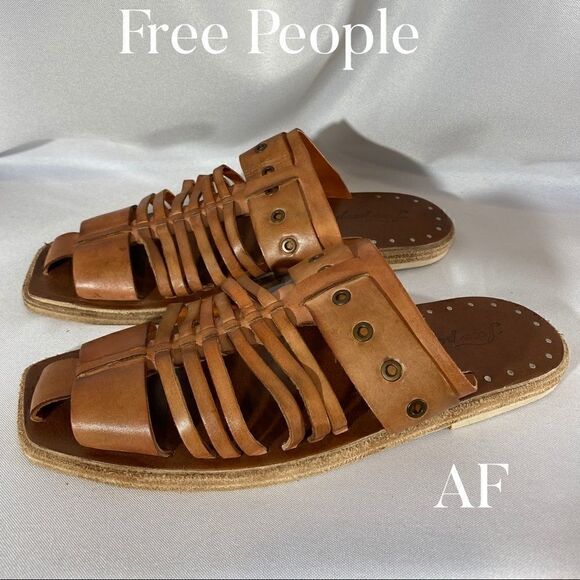 FREE PEOPLE ANGLER FLATS BROWN NEW - Picture 1 of 6